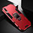 Funda Bumper Silicona y Plastico Mate Carcasa con Soporte para Huawei P30 Rojo