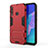 Funda Bumper Silicona y Plastico Mate Carcasa con Soporte para Huawei P40 Lite E Rojo