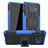 Funda Bumper Silicona y Plastico Mate Carcasa con Soporte para LG G8X ThinQ Azul