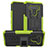 Funda Bumper Silicona y Plastico Mate Carcasa con Soporte para LG K51 Verde