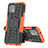 Funda Bumper Silicona y Plastico Mate Carcasa con Soporte para Motorola Moto Edge 20 Lite 5G Naranja