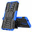 Funda Bumper Silicona y Plastico Mate Carcasa con Soporte para Nokia 2.3 Azul