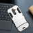 Funda Bumper Silicona y Plastico Mate Carcasa con Soporte para Nokia 7 Plus Blanco