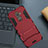 Funda Bumper Silicona y Plastico Mate Carcasa con Soporte para Nokia 7 Plus Rojo