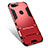 Funda Bumper Silicona y Plastico Mate Carcasa con Soporte para OnePlus 5T A5010 Rojo