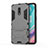 Funda Bumper Silicona y Plastico Mate Carcasa con Soporte para OnePlus 7 Gris