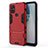 Funda Bumper Silicona y Plastico Mate Carcasa con Soporte para OnePlus Nord N10 5G Rojo