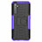 Funda Bumper Silicona y Plastico Mate Carcasa con Soporte para Realme 6s Morado