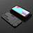 Funda Bumper Silicona y Plastico Mate Carcasa con Soporte para Samsung Galaxy A52s 5G Negro