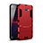 Funda Bumper Silicona y Plastico Mate Carcasa con Soporte para Samsung Galaxy A9 (2016) A9000 Rojo