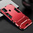 Funda Bumper Silicona y Plastico Mate Carcasa con Soporte para Samsung Galaxy M31 Prime Edition Rojo