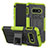 Funda Bumper Silicona y Plastico Mate Carcasa con Soporte para Samsung Galaxy S10e Verde