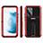 Funda Bumper Silicona y Plastico Mate Carcasa con Soporte para Samsung Galaxy S23 Plus 5G Rojo