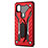 Funda Bumper Silicona y Plastico Mate Carcasa con Soporte para Samsung Galaxy XCover Pro Rojo