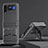 Funda Bumper Silicona y Plastico Mate Carcasa con Soporte para Samsung Galaxy Z Flip3 5G Gris