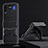 Funda Bumper Silicona y Plastico Mate Carcasa con Soporte para Samsung Galaxy Z Flip3 5G Negro