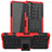 Funda Bumper Silicona y Plastico Mate Carcasa con Soporte para Sony Xperia 1 II Rojo