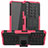 Funda Bumper Silicona y Plastico Mate Carcasa con Soporte para Sony Xperia 1 II Rosa