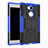 Funda Bumper Silicona y Plastico Mate Carcasa con Soporte para Sony Xperia L2 Azul