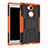 Funda Bumper Silicona y Plastico Mate Carcasa con Soporte para Sony Xperia L2 Naranja
