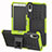 Funda Bumper Silicona y Plastico Mate Carcasa con Soporte para Sony Xperia L3 Verde