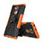 Funda Bumper Silicona y Plastico Mate Carcasa con Soporte para Sony Xperia XA2 Naranja