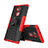 Funda Bumper Silicona y Plastico Mate Carcasa con Soporte para Sony Xperia XA2 Plus Rojo