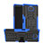 Funda Bumper Silicona y Plastico Mate Carcasa con Soporte para Sony Xperia XA3 Azul