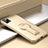 Funda Bumper Silicona y Plastico Mate Carcasa con Soporte R01 para Apple iPhone 11 Pro Max Oro