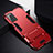 Funda Bumper Silicona y Plastico Mate Carcasa con Soporte R01 para Huawei Honor Play4 5G Rojo