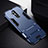 Funda Bumper Silicona y Plastico Mate Carcasa con Soporte R01 para Huawei Mate 20 Lite Azul