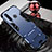Funda Bumper Silicona y Plastico Mate Carcasa con Soporte R01 para Huawei P30 Lite Azul