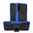 Funda Bumper Silicona y Plastico Mate Carcasa con Soporte R01 para Samsung Galaxy A70S Azul