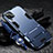 Funda Bumper Silicona y Plastico Mate Carcasa con Soporte R01 para Samsung Galaxy M33 5G Azul