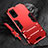 Funda Bumper Silicona y Plastico Mate Carcasa con Soporte R01 para Samsung Galaxy S20 Ultra Rojo