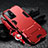 Funda Bumper Silicona y Plastico Mate Carcasa con Soporte R01 para Xiaomi Mi 11T 5G Rojo