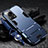 Funda Bumper Silicona y Plastico Mate Carcasa con Soporte R01 para Xiaomi Mi 12 Lite NE 5G Azul