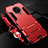 Funda Bumper Silicona y Plastico Mate Carcasa con Soporte R01 para Xiaomi Redmi K30 Pro 5G Rojo