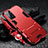 Funda Bumper Silicona y Plastico Mate Carcasa con Soporte R01 para Xiaomi Redmi Note 11E Pro 5G Rojo