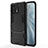 Funda Bumper Silicona y Plastico Mate Carcasa con Soporte R02 para Xiaomi Mi 11 5G Negro