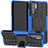 Funda Bumper Silicona y Plastico Mate Carcasa con Soporte R03 para Huawei P30 Pro New Edition Azul
