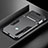 Funda Bumper Silicona y Plastico Mate Carcasa con Soporte R03 para Xiaomi Redmi Note 8 Gris