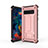 Funda Bumper Silicona y Plastico Mate Carcasa con Soporte T01 para Samsung Galaxy S10 5G Oro Rosa