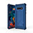 Funda Bumper Silicona y Plastico Mate Carcasa con Soporte T01 para Samsung Galaxy S10e Azul