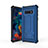 Funda Bumper Silicona y Plastico Mate Carcasa con Soporte T01 para Samsung Galaxy S10e Azul y Negro