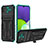 Funda Bumper Silicona y Plastico Mate Carcasa con Soporte YF1 para Samsung Galaxy F42 5G Verde