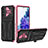Funda Bumper Silicona y Plastico Mate Carcasa con Soporte YF1 para Samsung Galaxy S20 Lite 5G Rosa Roja