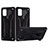 Funda Bumper Silicona y Plastico Mate Carcasa con Soporte YF2 para Samsung Galaxy M40S Negro