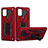 Funda Bumper Silicona y Plastico Mate Carcasa con Soporte YF2 para Samsung Galaxy M40S Rojo