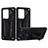 Funda Bumper Silicona y Plastico Mate Carcasa con Soporte YF2 para Samsung Galaxy S20 Ultra Negro